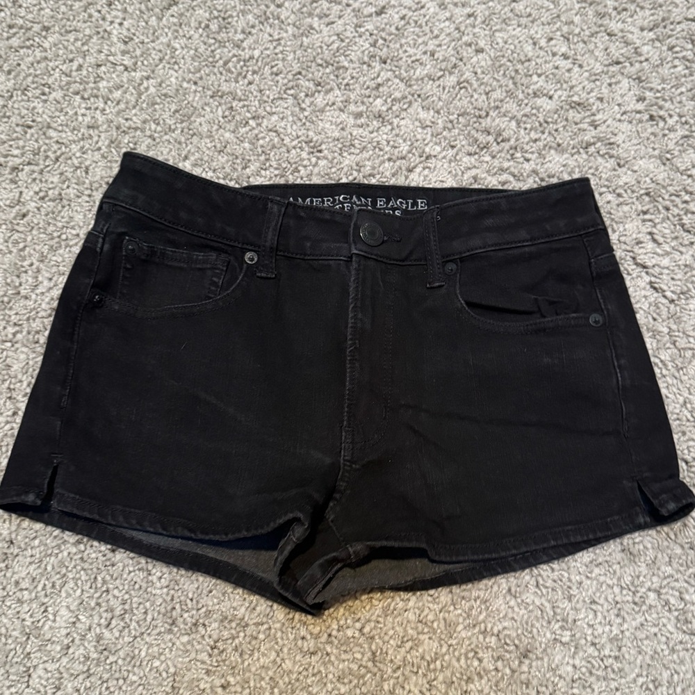 American eagle black 360 super stretch shorts